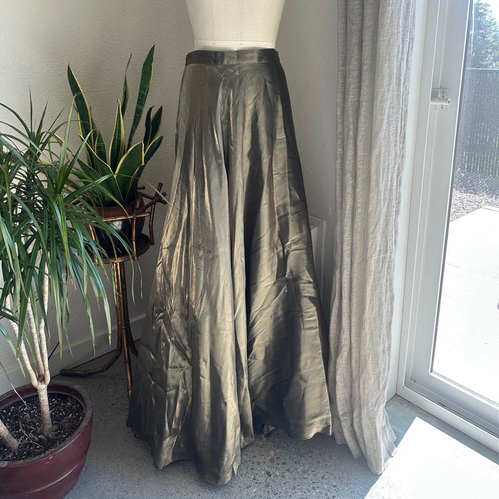 JS Collections Metallic A-Line Skirt - image 1